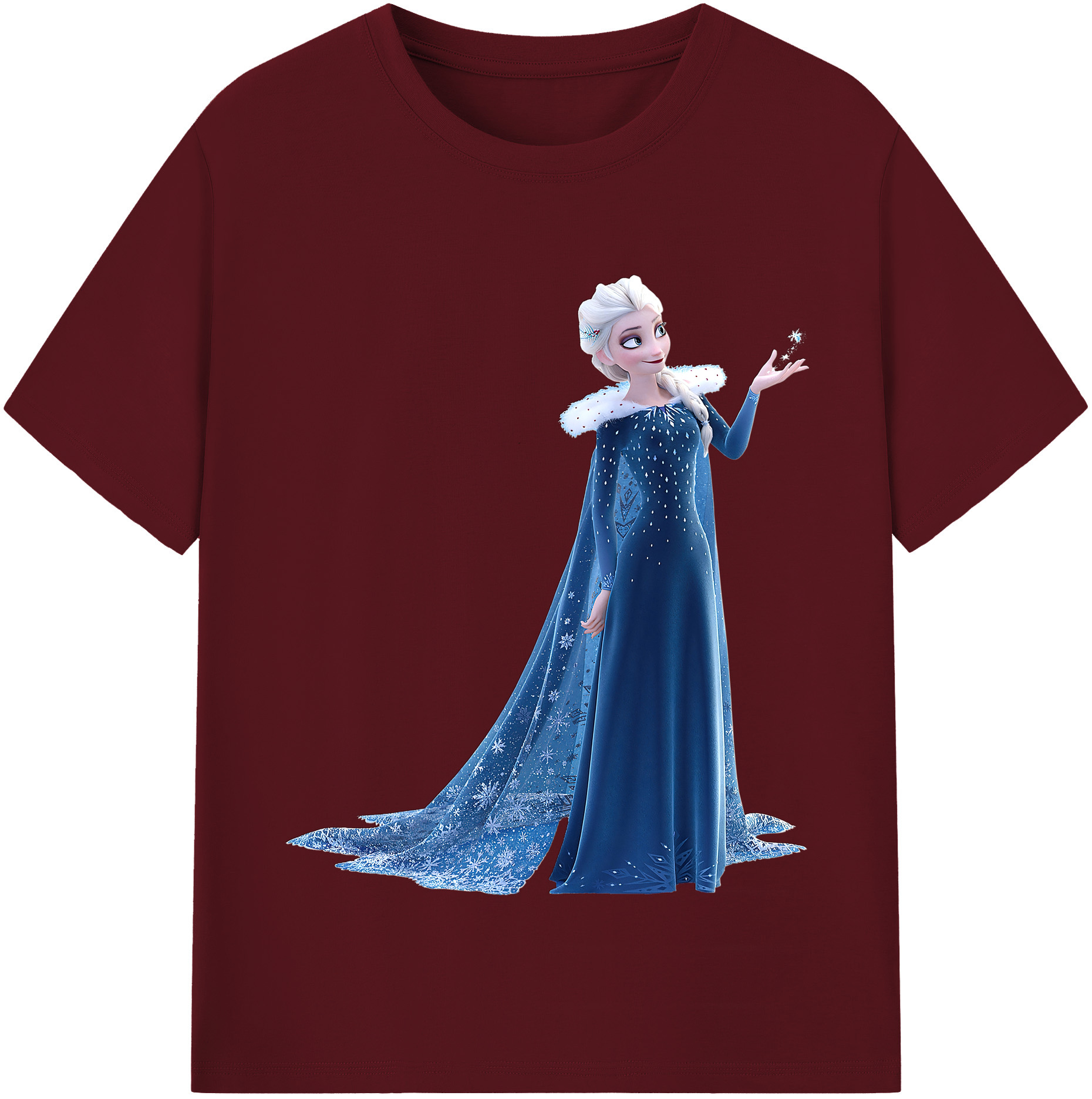 （画像用） アナと雪の女王 アンナ エルサ Frozen Anna Elsa 綿100％半袖Tシャツ（フロントプリント）